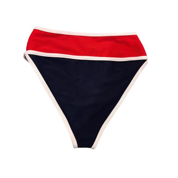 Beach Riot Women’s Carlotta Bottom In Americana Colorblock Size S - Picture 5 of 7